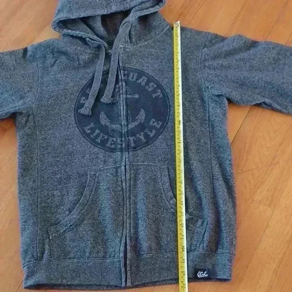 East Coast Lifestyle Women's Full Zip Hoodie Heather Grey - Picture 9 of 10